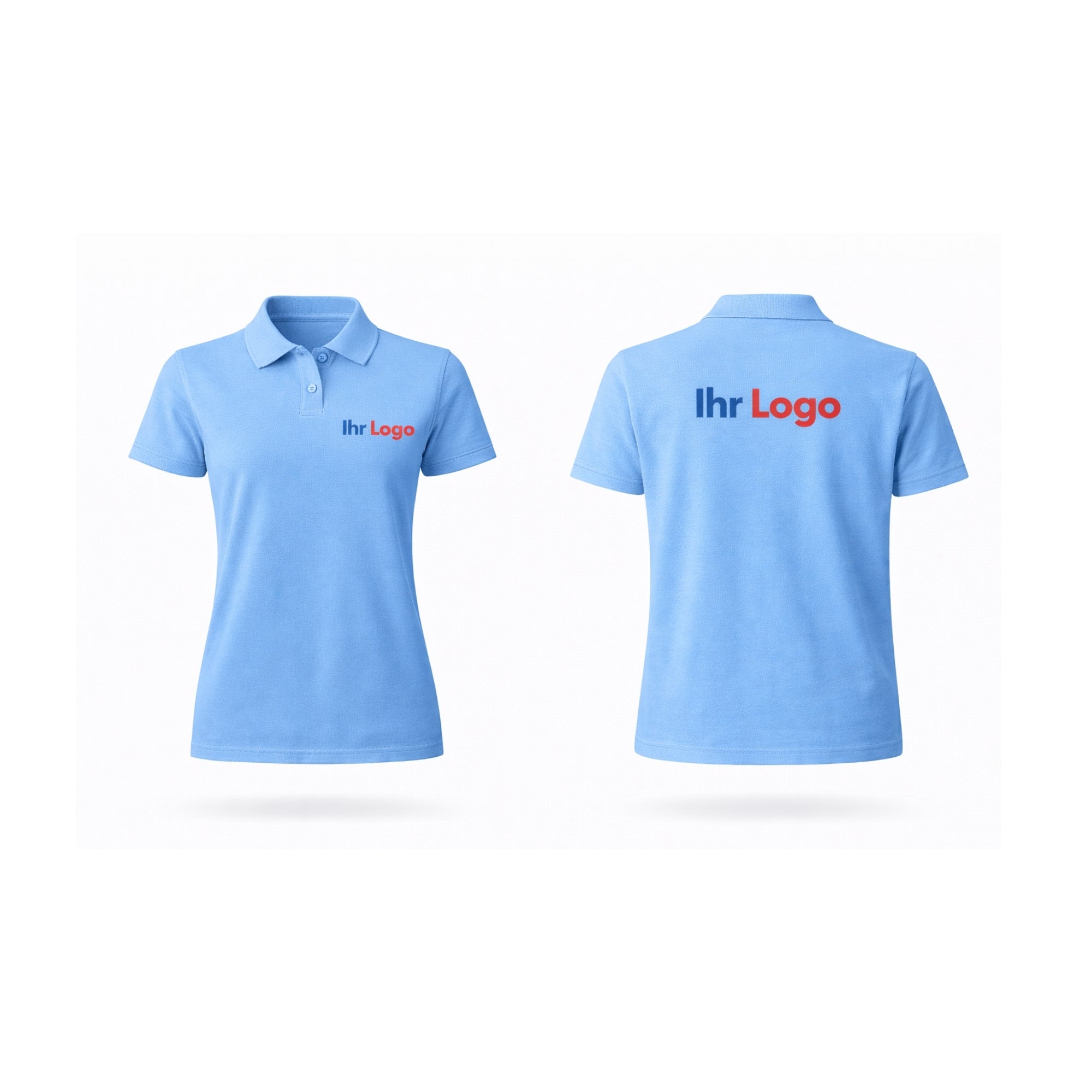 Damen Polo T-Shirt mit Digitaldruck Vorne und Hinten